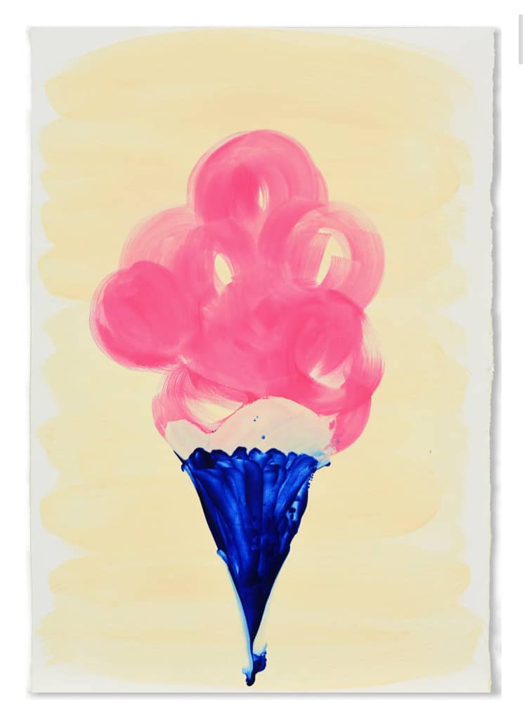 "Candy Cone" 2020 Oil on Paper 21 1/2" X15"