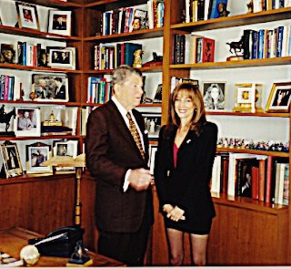 Visiting President Reagan in his office. Notice the framed picture of me behind my head?