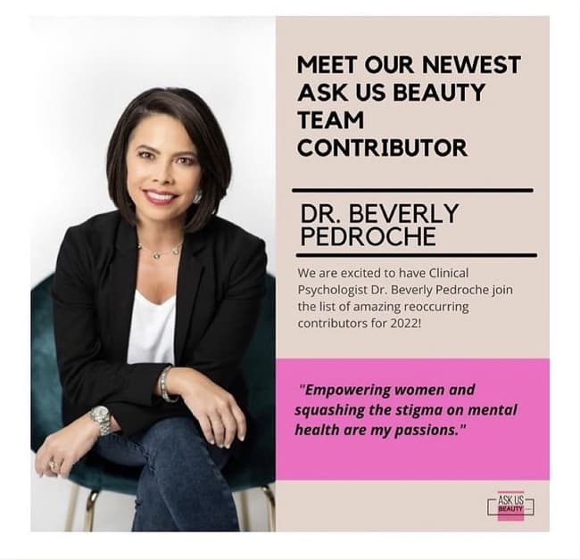 Ask Us Beauty Magazine Newest Team Contributor: Dr. Beverly Pedroche